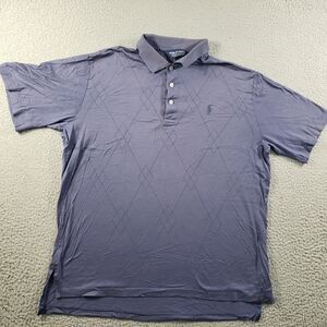 Vintage Polo Golf Ralph Lauren Shirt Men's Large Purple Stretch Pima Cotton